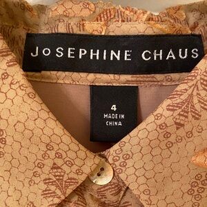 Josephine Chaus Brown Patterned Blouse